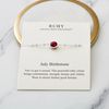 Philip Jones July (Ruby) Birthstone Anklet Created with Zircondia® Crystals