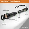 LED Flashlight Home Work Emergency Car Security 5 Modes Zoom 18650 AAA w/Holster
