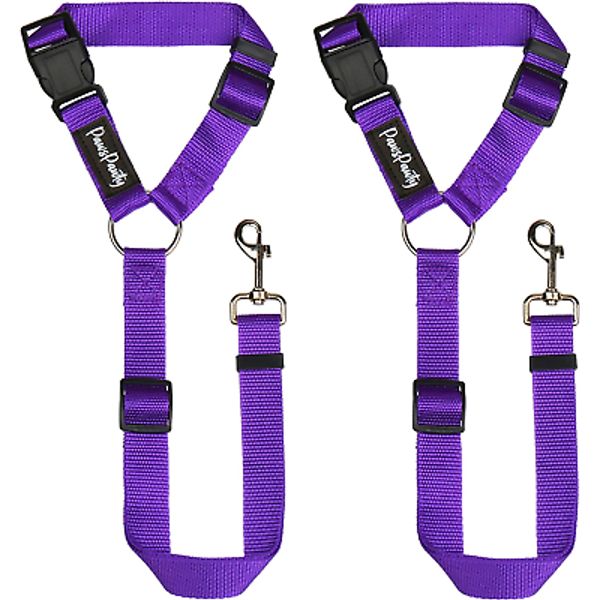 Adjustable Dog Car Seat Belt Harness Nylon Headrest Leash 2 in 1 Restraint NEW