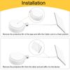 sourcing map 1.8 ft Retractable Cable Lock with Square Patch Remote Control Security Lock with Adjustable Cord Tether Anti Theft for Laptop, TV, 200g, White