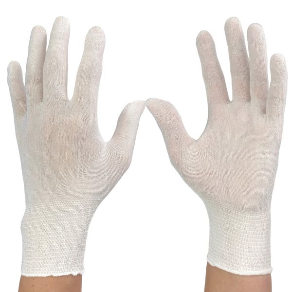 WINESS Inner Gloves, Cupro Inner Gloves, Thin, Ultra Thin, 18 Gauge, Bemberg Gloves, 6 Sheets, 20 Sheets, 100 Pieces, One Size Fits Most, Rough Hands, Disposable Gloves, Dental Hygienist, Nursing, Stylish (Produce (6 Pieces)