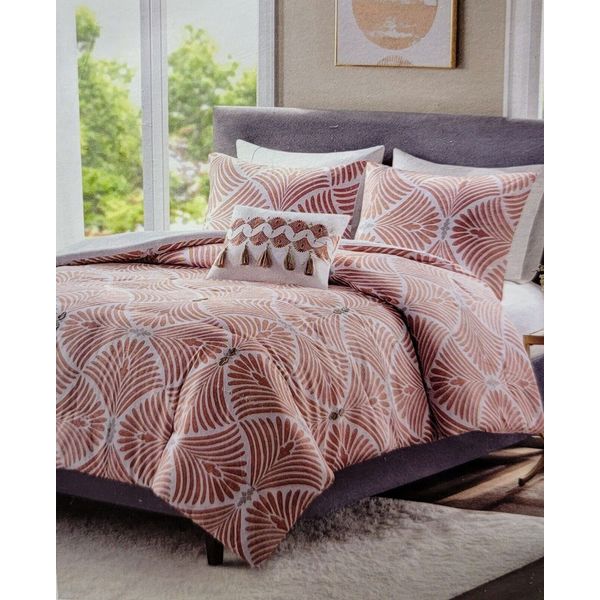 Huntington Home KING 4-Piece Reversible Art Deco Palms Comforter Set, NEW IN BOX