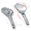 Chrome Motorcycle 3D Skull Claw Skeleton Rear View Mirrors 8mm 10mm Pair