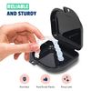 Mrs. Odonto Retainer Case - Pack of 2 - Odorless Mouth Guard Case - Ventilated, Durable & Hygienic for Carrying and Protecting Braces, Dentures & Aligners - 3.14 x 3.14 x 1.1 - (Black)