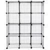 2PCS Wire Cube Storage 12-Cube Storage Organizer Wire Shelving Modular Bookshelf