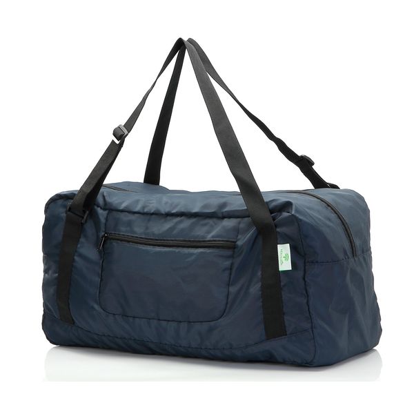 HOLYLUCK Foldable Travel Duffel Bag For Women & Men Luggage Great for Gym (Navy Blue) One_Size