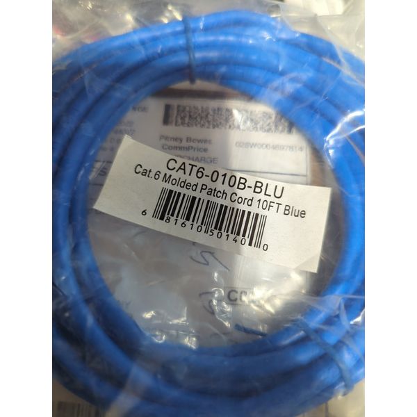 CAT6-010B-BLU 10 PACK 10 FOOT PATCH CORD