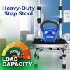 Step Stool with Handle for Elderly (300 Lbs. Capacity), Adjustable Step Stools f