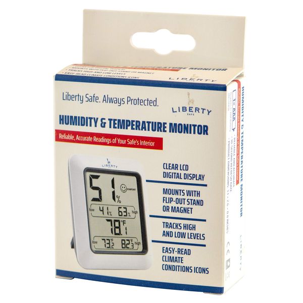 Liberty Safe Humidity and Temperature Monitor Hygrometer