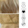 TRIXES Bombshell Wig - 20" Natural Looking Long Wavy Hair with Fringe - Costume Party Cosplay Halloween Fancy Dress (Blonde)