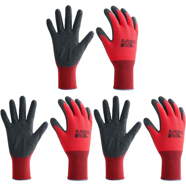 Earl Force AG789 Natural Rubber Backless Gloves, Medium Size, 3 Pairs