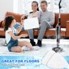 KEEPOW Washable Steam Mop Head Replacement Compatible with Vileda Steam Mop Plus, Triangular White Refills for Vileda Steam Mop Replacement Pads, for Vileda Mop Head Replacement (3-Pack)