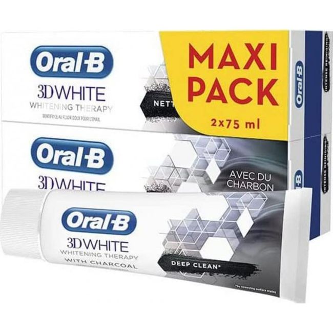 Oral-B Zahnpasta Blancheur3D White Whitening Therapy Intensive Reinigung, 2 x 75 ml