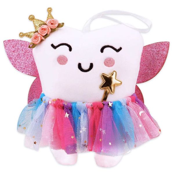 SQIMZAR Tooth Fairy Pillow with Pocket for Girls | Tooth Pillow for Tooth Fairy for Girls | Tooth Fairy Gifts for Girls | Toothfairy Pillow for Girls | Tooth Fairy Bag | Tooth Fairy Pouch