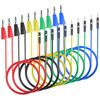 Cleqee Stackable Banana Plug Breadboard Male Jumper Wire Soft Flexible Silicone Test Lead for Electrical Test
