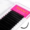 TDANCE Flat Lashes - Super Soft Air Flat Lash Extensions, 0.15-0.2mm, Matte Black, Salon Use