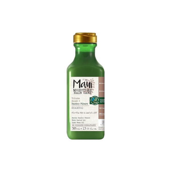 Maui Moisture Volume Boost Bamboo Fibers Shampoo (385 ml), stärkendes Volumen Shampoo mit Bambusfasern, Rizinusöl & Neemöl, feuchtigkeitsspendende Haarpflege für brüchiges, feines Haar, vegan*