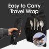 BUNMO Utensils for Elderly, Arthritis, Weak Hand Grip & Handicapped - Convenient Travel Pouch - for Tremors and Parkinsons Patients - Stainless Steel - Eat Independently - Weighted 4 Piece Set
