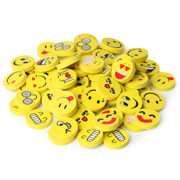 Mr. Pen- Erasers, Pack of 64, Smiley Eraser, Pencil Erasers, Erasers for Kids, School Supplies, Mini Eraser Pencil for Students, Fun Eraser, Cute Erasers, Eraser for School, Easter Egg Fillers