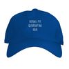 Function - Hiding My Quarantine Hair Funny Embroidered Adjustable Dad Hat Royal Blue