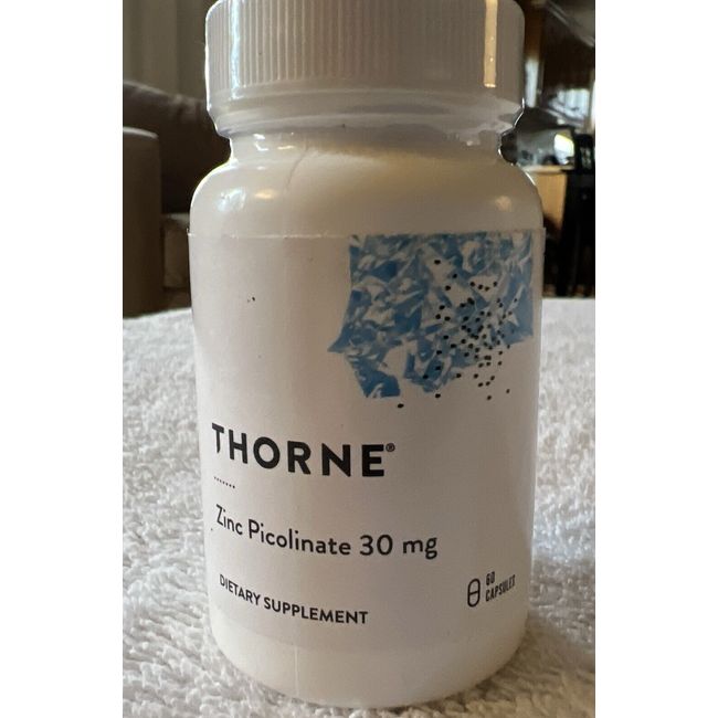 NEW Thorne Research, Zinc Picolinate, 30 mg, 60 Capsules 09/2026