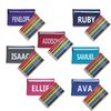 Zip Pencil Case with Pencils personalised with name (Royal Blue)