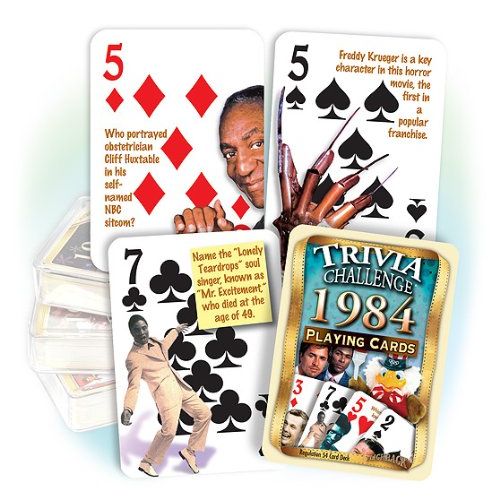 Flickback Media, Inc. 1984 Trivia Playing Cards: Birthday Gift