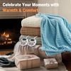 Heated Blanket, Eletric Queen Size Blanket, Soft, Ribbed, Plush Heating Blanket