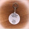 Gift Insanity PLASTIC FREE WHITE LABEL 58mm CHAIN KEYRING