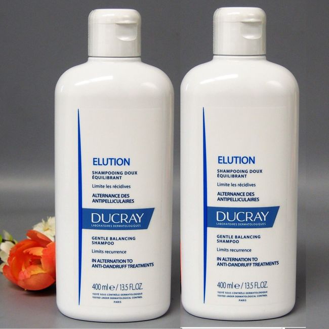 SET OF 2 - 9082- Ducray Elution Gentle Balancing Shampoo 400ml / 13.oz Exp 06/25