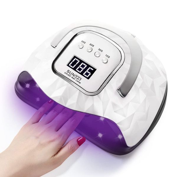 248W UV Led Nail Lamp, BEENLE Upgrade 60 Led Beads Nail Dryer for Gel Polish with LCD Display, Auto Sensor and 4 Timer Settings, Professional Gel Curing Lamp Gel Polish Light for Home Salon (White)