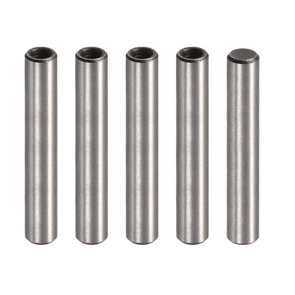 uxcell M5 Internal Screw Knock Pins, 0.3 x 1.8 inches (8 x 45 mm), Chamfered Flat Carbon Steel, Cylindrical Pin, Bed, Bookcase, Hardware, Industrial Pins, Pack of 5