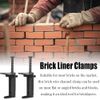 2 PCS Brick Line Runner Black Brick Liner Clamps Stable Wire Drawer Bricklaying Tools Fixer Measuring Tools for Building Construction Wall Builder Engineering Accessory