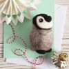 Hawthorn Handmade Baby Penguin Needle Felting Kit - Needle Felting Craft Kits for Adults & Kids, Includes 100% British Felting Wool, Felting Needles & Instructions - Approx 7.5cm Tall