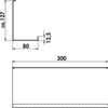Naber transFORM 8041222 Shelf 3 for Railing System, Matte Black