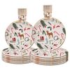 Christmas Tableware Christmas plates Disposable party Tableware 54 Pcs Set