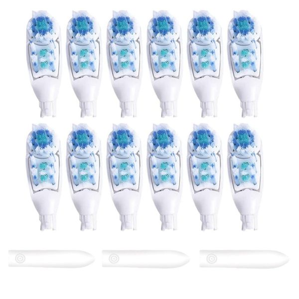 12 Pcs Electric Toothbrush Dual Clean Replacements Attachments Brush Heads Sensitive Refill Accessories fit for Oral B 4732 3733 4734