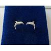 Sterling Silver TINY 8x10mm Dolphin Porpoise Studs Earrings!