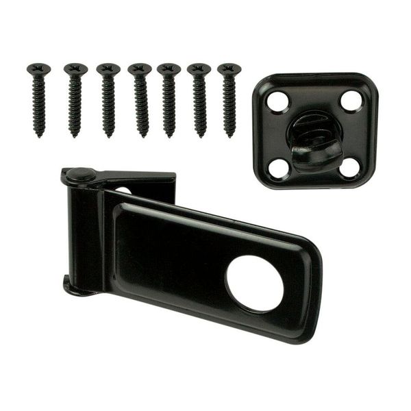 Everbilt 3-1/2 in. Black Rotating Post Safety Hasp