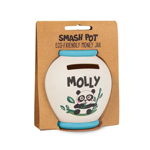 History & Heraldry Personalised Bamboo Smash Pot Money box (Molly)