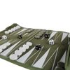 Green Travel Roll Up Backgammon Set 13 Inch