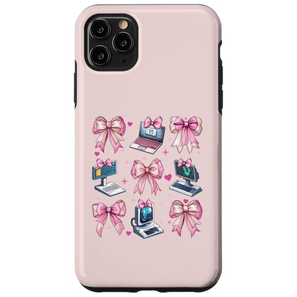 Coquette Bow Educational Technologist Tech Girl Mom Mama Case for iPhone 11 Pro Max
