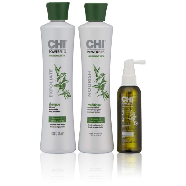 CHI Powerplus Starter Kit with Shampoo, Conditioner and Scalp Treatment