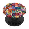 Colorful Patchwork Collage Shabby Floral Chic Pattern PopSockets Adhesive PopGrip