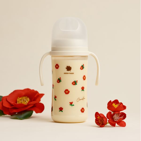 Green Finger Bebegrow PPSU Camellia Straw Cup 280ml X 1EA (Regular Straw + Extra Straw) / Children&#39;s Cup, Infant Straw Water Bottle