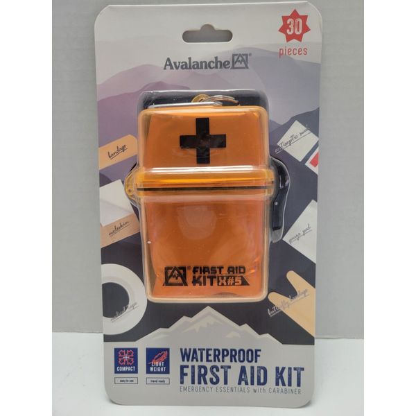 Avalanche Waterproof First Aid Kit Compact Light Weight Hiking Survival 30 Pcs