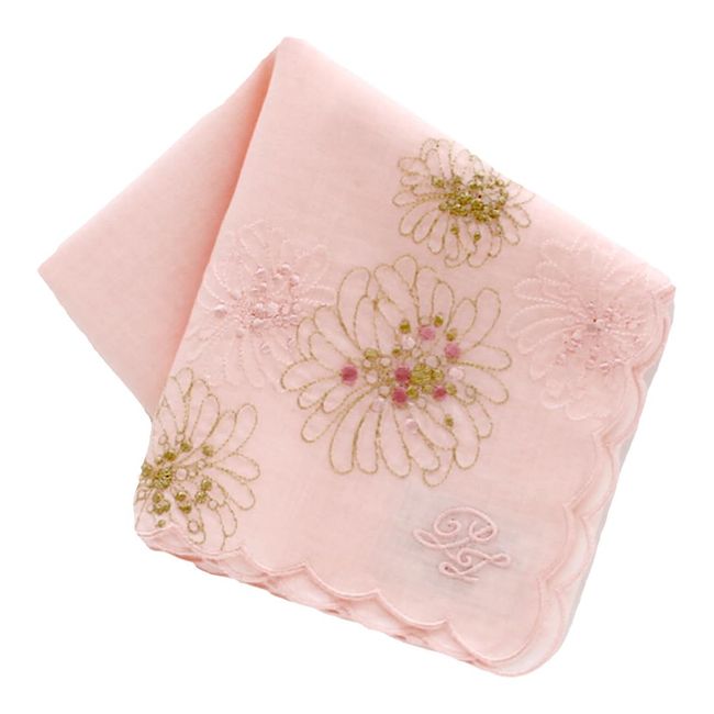 Paul & Joe Paul & Joe Handkerchief Women's (100% Cotton, Approx. 17.7 inches (45 cm), Floral Pattern, Women's, Pink