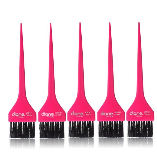 DIANE by FROMM 5-Pack Medium Tint/Dye Hair Color Brush, Pink