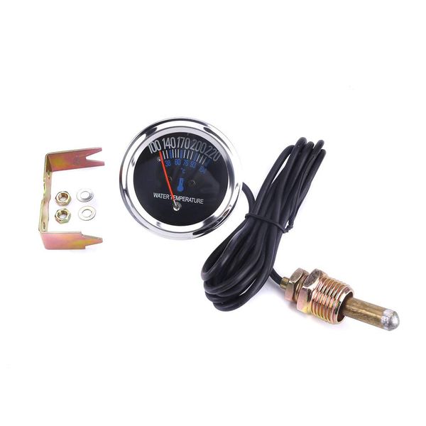 2'' inch 52mm Pointer Electrical Mechanical Car Water Temp Temperature Gauge Celsius & Fahrenheit Black Face Meter