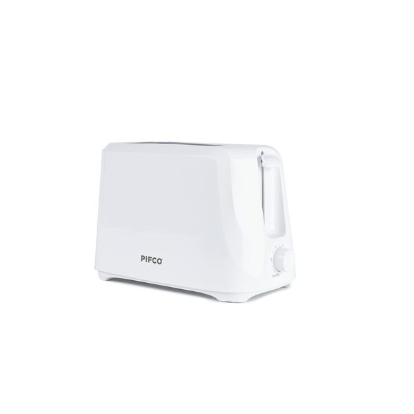 White Toaster 2 Slice - With Browning Controls & Anti-Jam Function - Compact Design 2 Slice Toaster - Easy to Clean with Removable Crumbs Tray - 700W